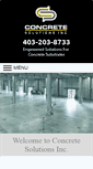Mobile Screenshot of concrete-solutions.ca