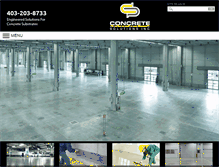 Tablet Screenshot of concrete-solutions.ca